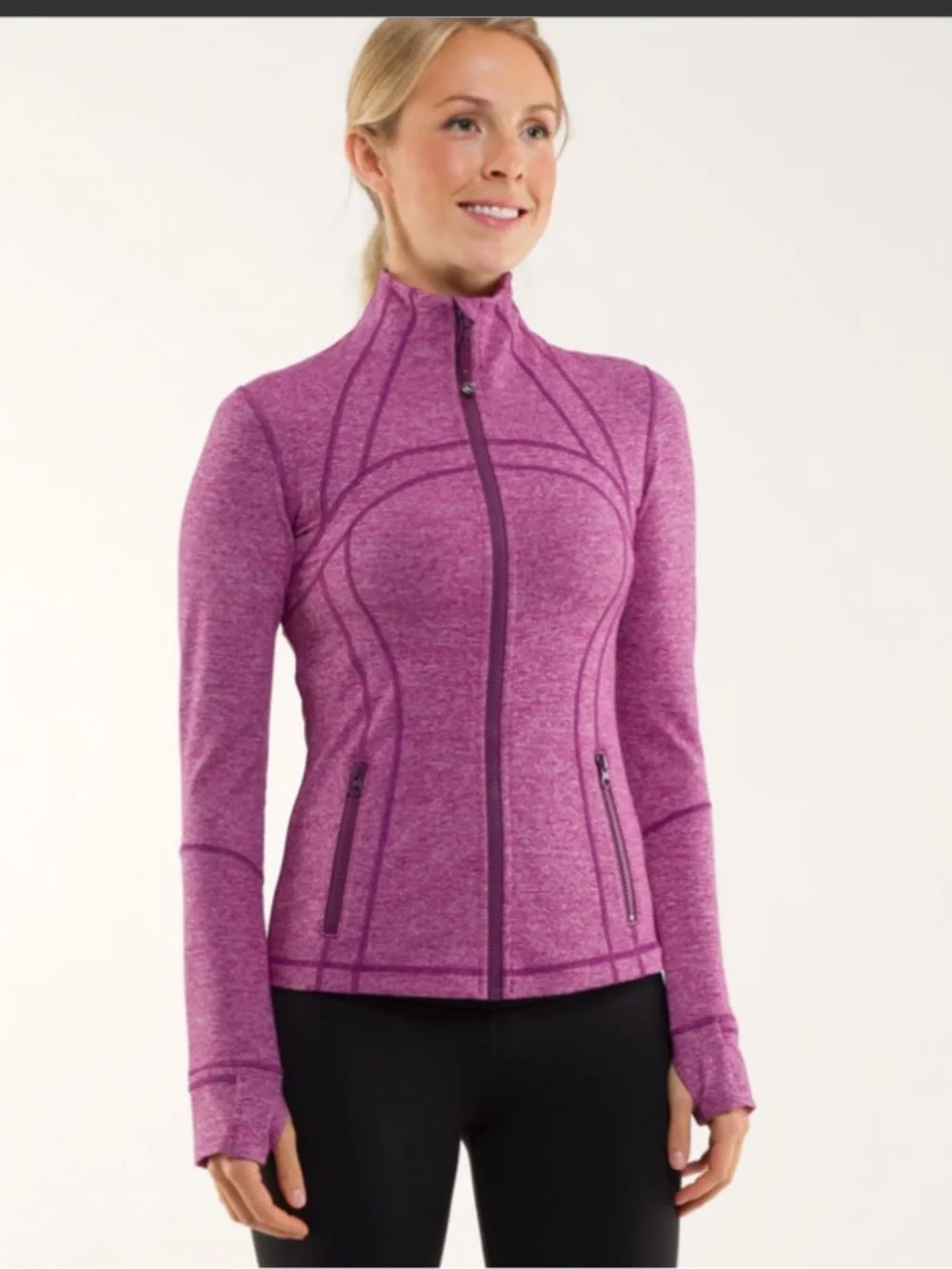 Lululemon Define Jacket W4557S Heathered Dew Berry - Size 10